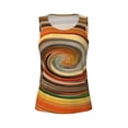 thumbnail image 3 of Picia Colorful Swirl Pattern Women's Workout Tank Top,Breathable Activewear,Slim Fit Athletic Top,Versatile Workout Moisture-wicking top-X-Large, 3 of 9