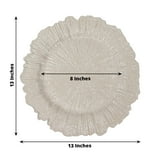 Efavormart 6 Pack 13" Round Taupe Plastic Reef Charger Plates Ruffled Rim Dinner Charger Plates ...