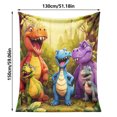 thumbnail image 3 of Manta de felpa con dinosaurios Manta suave y cálida para niños y niñas Manta acogedora para la siesta, la cama o el sofá Con motivos de dinosaurios, 3 of 8