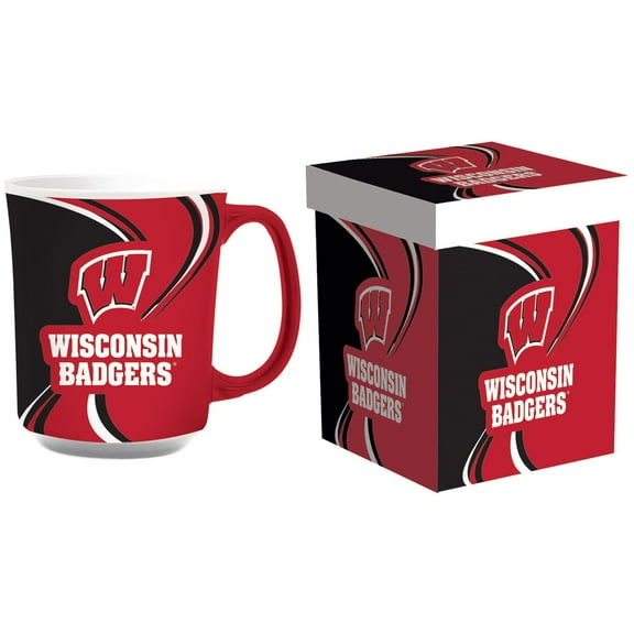 Wisconsin Badgers 14oz. Ceramic Mug with Matching Box