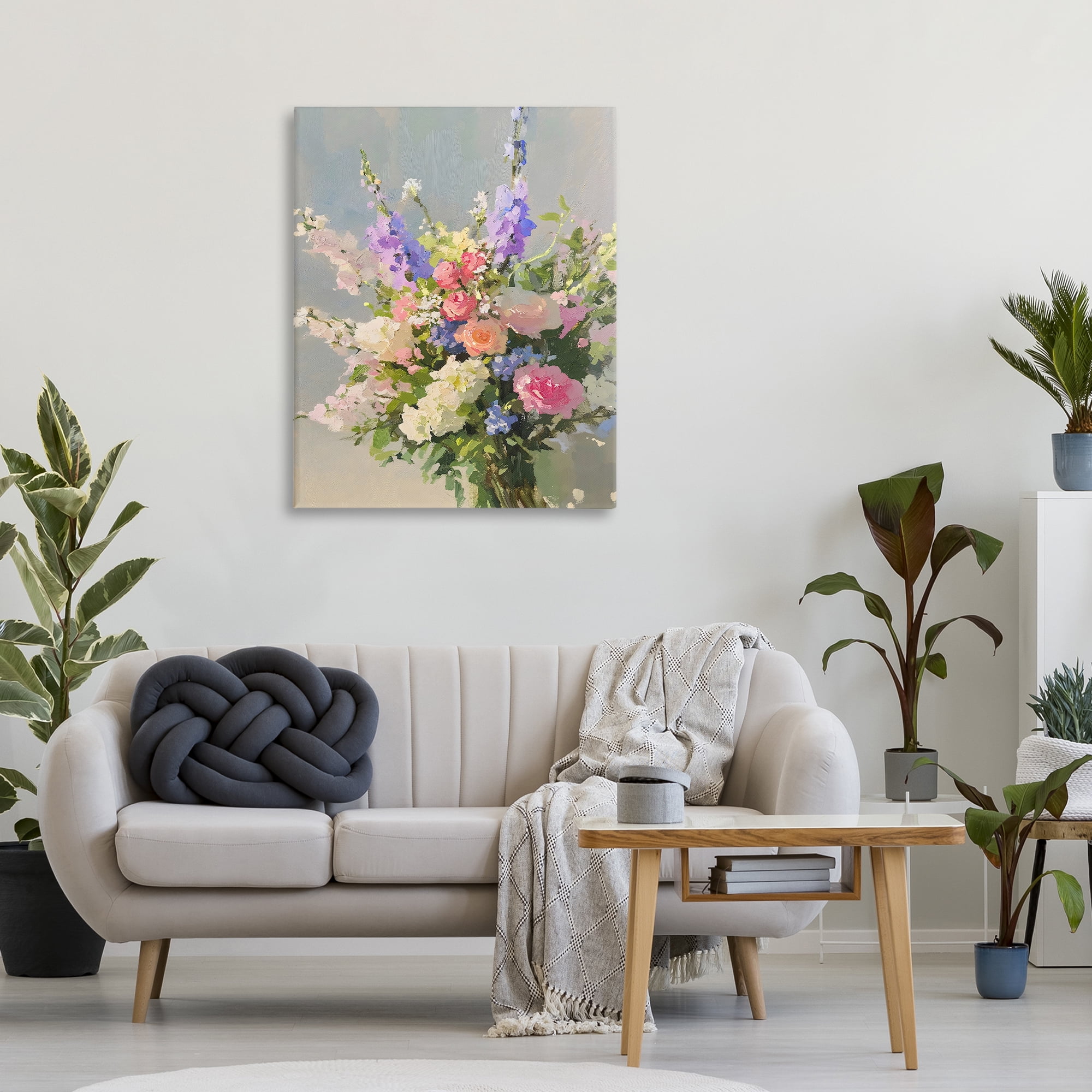 Stupell Industries Romantic Pastel Garden Bouquet Canvas Wall Art, design by The Prints Vibe