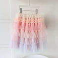 thumbnail image 6 of FINALGANG Girls Carnival Skirt Kids Pastel Gradient Tutu Skirt Multi Layer Tulle Ruffled Tiered Elastic Waist Flared Skirt For Daily Wear Party Carnival Holiday Occasions Stylish Bottoms, 6 of 7