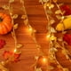 thumbnail image 1 of Guirnalda de Luces Led con Forma de Hoja Dorada Simulada, de Alambre de Cobre y Ratán | 300 Cm | Color Dorado | Funciona con Pilas | Luces Decorativas Navideñas, 1 of 6