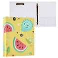 thumbnail image 3 of Watermelons Lemons Cactus 3 Ring Binders 1.5 inch Hardcover File Folders with Interior Pockets A4 Size Organizer for School Office Hospital, 3 of 8