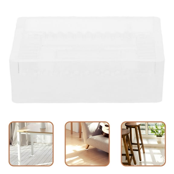 HOMEMAXS  4 Pcs Leg Floor Protectors Chair Booties Feet Office Transparent