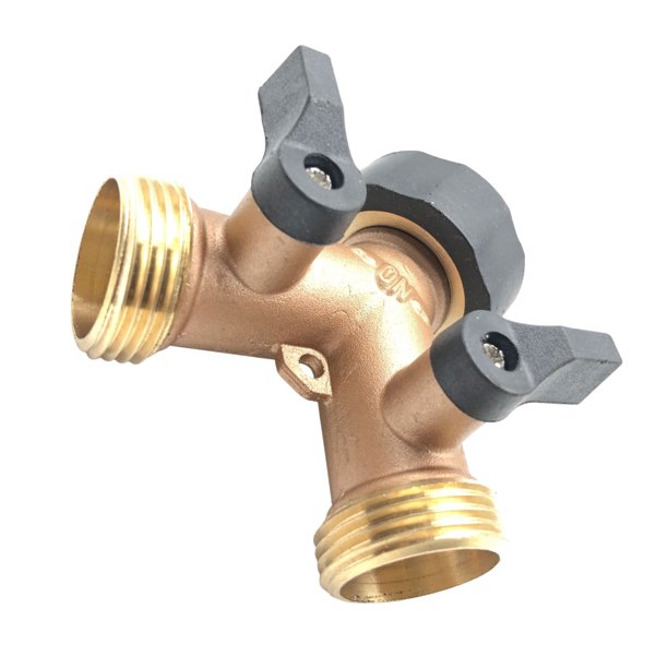 Inteprter Conector en Y divisor de manguera de jardín de cobre y latón macizo para alta velocidad 1. Características destacadas del producto Jardín y Patio Rosca americana 3/4
