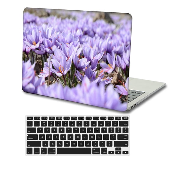 KSK KAISHEK Hard Shell Cover Compatible MacBook Pro 13"( Retina Display No Touch, 2012/2013/2014/2015) + Black Keyboard Cover Model A1425/A1502, No USB-C / CD-ROM Purple series 0712