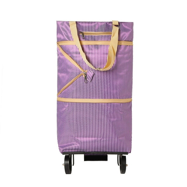 Con bolsa de ruedas, bolsa de remolque plegable para supermercado, carrito de mano para el hogar, bolsa de compras portátil, carrito de equipaje, carga