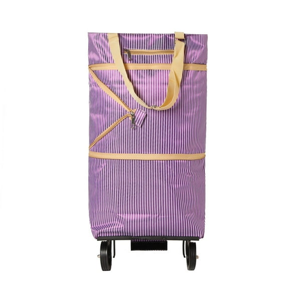 Con bolsa de ruedas, bolsa de remolque plegable para supermercado, carrito de mano para el hogar, bolsa de compras portátil, carrito de equipaje, carga