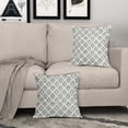 thumbnail image 3 of Blue Grey Gray Floral Block Print Pillow Covers 20x20 Inch Set of 2, Vintage Flower Pattern Decorative Throw Pillowcases Outdoor Farmhouse Cushion Covers Spring Summer Rustic Sofa Couch Bed Decor, 3 of 6