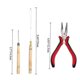thumbnail image 5 of 4 In 1 Set 500pcs Micro Ring Set Micro Rings Loop Needle Micro Ring Pliers Tool Set For Hair Extensions Accessories, 5 of 5