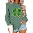 thumbnail image 6 of Ounisa St. Patrick's Day Sweatshirt for Women Clover Graphic T Shirts Patty's Day Long Sleeve Tee Tops Pullover, 6 of 6