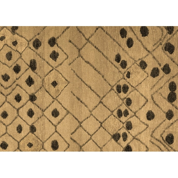 Ahgly Company Indoor Rectangle Abstract Brown Modern Area Rugs, 7' x 10'