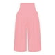 thumbnail image 4 of WILLBEST Pantalones Casuales para Mujer, de Imitación de Lino y Color Liso, con Cintura Elástica, Deportivos, Capri, para Uso Diario. Extra Grande, 4 of 5