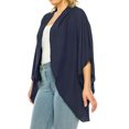 thumbnail image 2 of MOA Collection Women's Plus Size Casual Cardigan Loose Fit Soft Draped Kimono Sleeve, 2 of 6