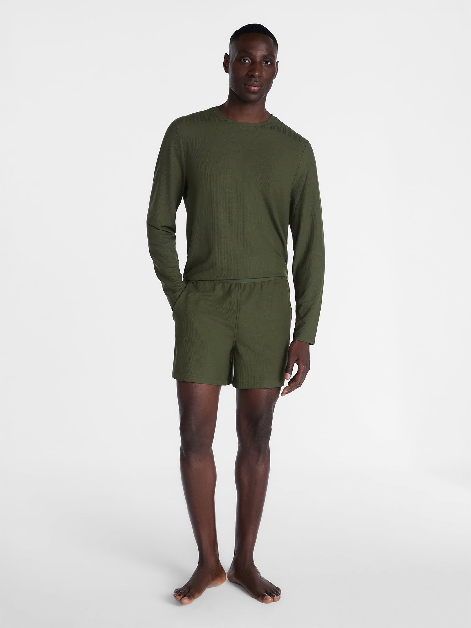 George Men's Waffle Knit Sleep Shorts, Sizes XS-3XL