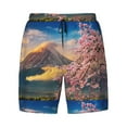 thumbnail image 4 of Lsque Mens Swim Trunks Cherry Blossoms Pattern - Bathing Suit Compression Liner - Beach Swim Shorts Swimwear - (S-3XL) - Stretch Quick Dry -X-Large, 4 of 9
