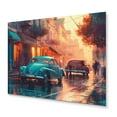 thumbnail image 2 of Designart "Art Deco Cityscapes Unveiled in Blue and Orange" City Art Deco Metal Art Print, 2 of 5