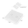 thumbnail image 2 of Yeacher eWeLink 2CH T433 86 Type Luxury Wall Touch Panel Sticky 433MHz Wireless RF Remote Control Automation Modules 2 Gang Support All RF 433MHz Products Control Staircase Lamp, 2 of 8