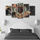 thumbnail image 3 of Juego de Cuadros Decorativos, Dios Egipcio Anubis, Estilo Fantasía Moderna, 5 Piezas, Ideal para Salas de Estar y Estudios, 150x80cm, 3 of 5