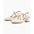 thumbnail image 2 of Women's Slingback Chunky Low Heels Closed Square Toe Heel Wedding Party Dress Pumps Shoes, 2 of 4