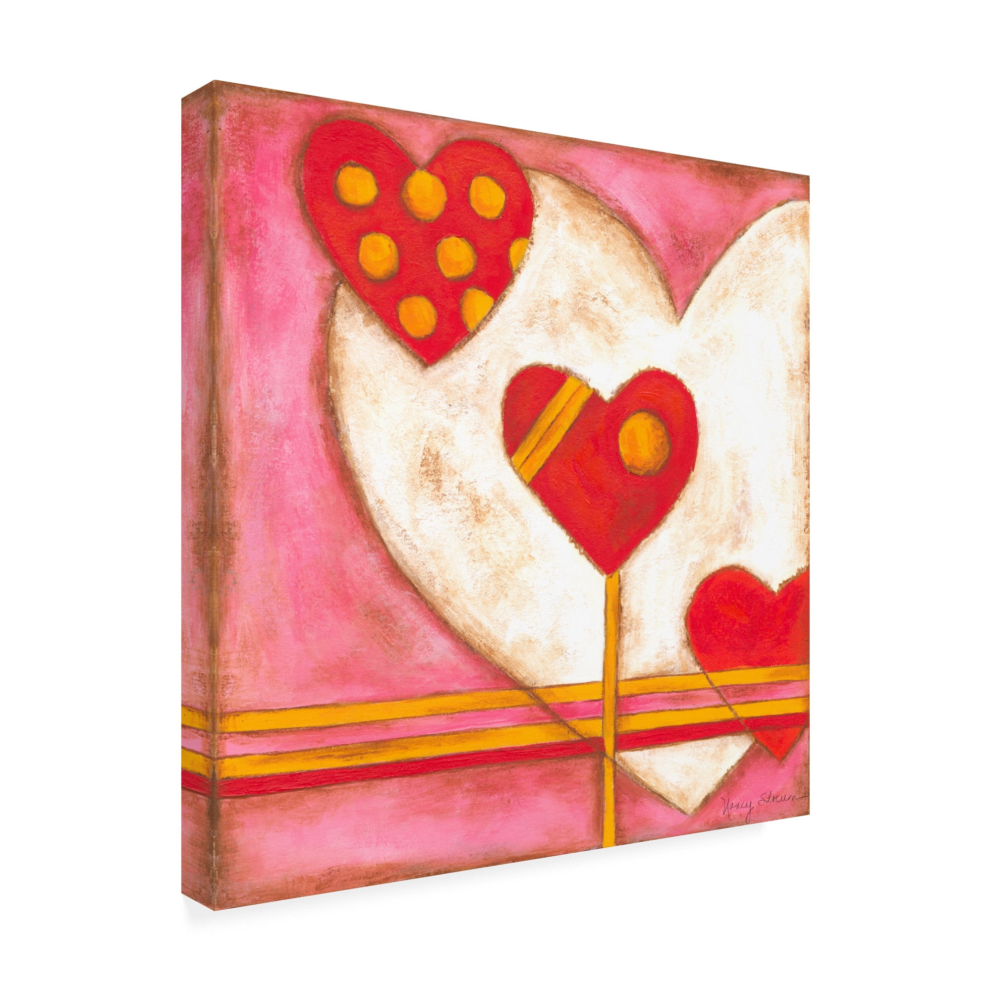 Trademark Fine Art 'Pop Hearts IV Childrens Art' Canvas Art by Nancy Slocum