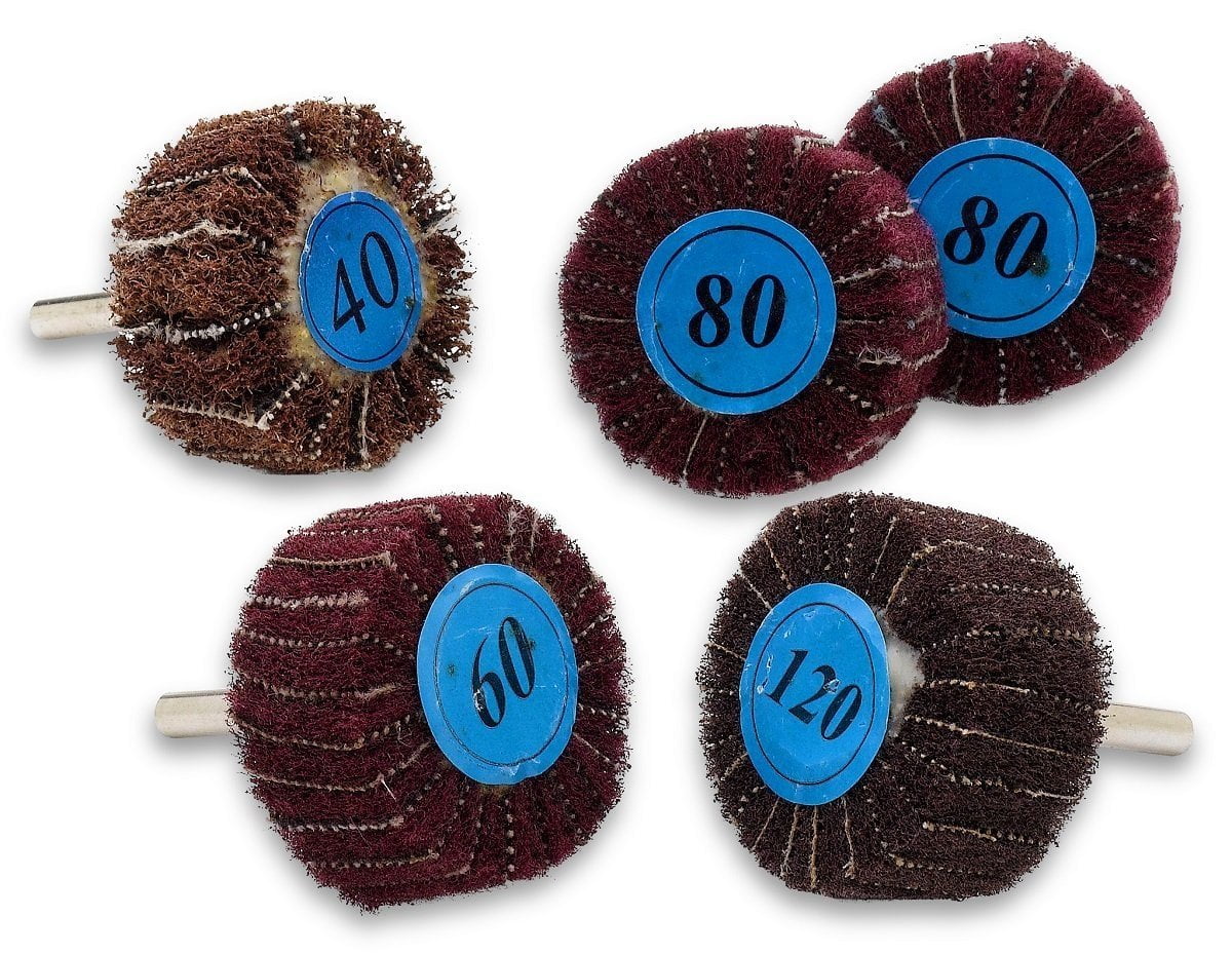 Flapper Wheel Buffing Flap Wheels 5 pieces 2”X1” Heavy Duty And