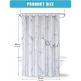 thumbnail image 2 of Extra Large Shower Curtain for Bathroom,Marble Shower Curtains, Waterproof & Anti-Rust Grommet (72x84 inch, Marine Blue), 2 of 6
