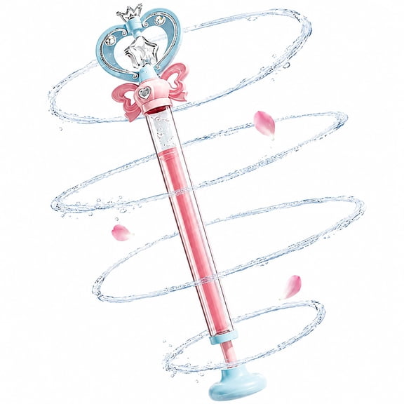 Magic Wand Water Squirter, Spinning Water Spray Toy with Pull-Out Spiral Stream, Portable Plastic Water Blaster for Beach, Pool and Outdoor Games
