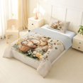thumbnail image 2 of Erosebridal Vintage Bunnies Twin Comforter Sets for Kids, Happy Easter Rabbit Egg Bedding Set, Gray Reversible, 2pcs, 2 of 6