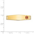 thumbnail image 2 of 14k Yellow Gold Epoxy Enameled Medical Alert Id Off Ctr Soft Plate # 817 Bracelet Component, 2 of 6