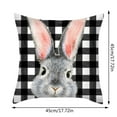 4PCS Easter Pillow Bunny Printed Linen Pillow Cover Easter Holiday Sofa