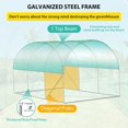 thumbnail image 4 of GloryStar Walking Tunnel Greenhouse, Walk-In Greenhouse with Bottom Widening Design, Galvanized Steel Frame, 4 of 8