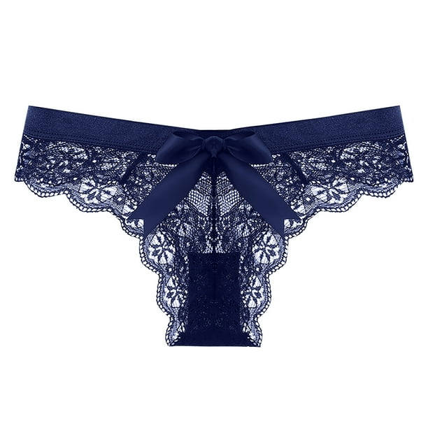 HKEJIAOI Underwear for Women Women's Underwear Lace Bow Bikini