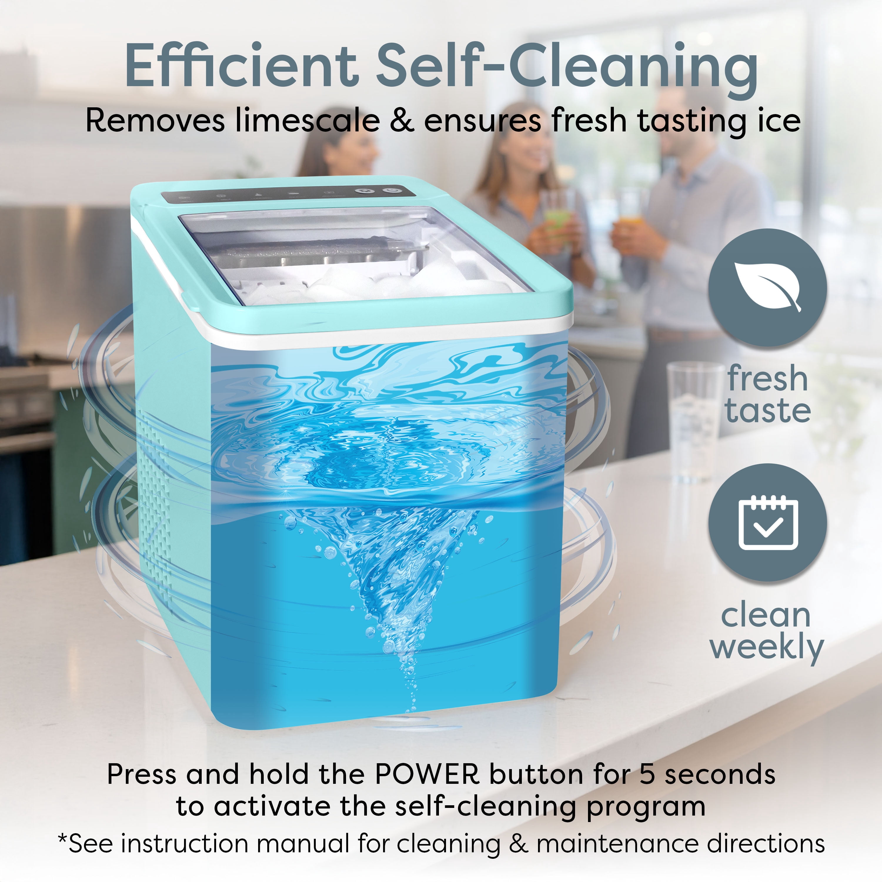 Igloo 26-Pound Automatic Portable Countertop Ice Maker Machine, White