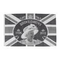 thumbnail image 1 of Bandera conmemorativa de Isabel II, de poliéster blanco y negro, resistente a los rayos UV, para balcón y jardín, QZ2008, 1 of 14