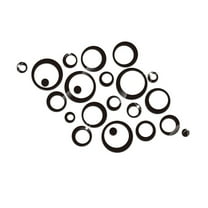 Stickers - Household Stickers - 24Pcs 3D Circles Mirror Wall Sticker Diy Decal Vinyl Mural Home Decor Removable - 1X Wall Mirror Decal