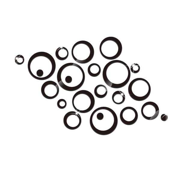 24 Piezas De Pegatinas De Pared Con Espejos Circulares En 3D, Vinilo Decorativo Diy, Decoraciones Para El Hogar, Removibles