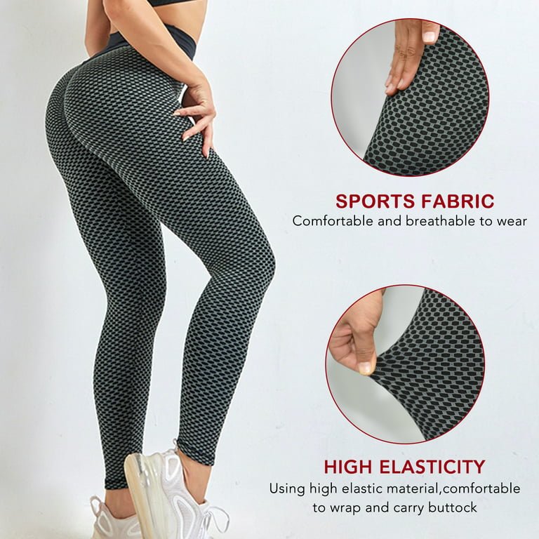 ARRUSA TIK Tok High Waist Butt Lifting Leggings, Tummy Control Workout  Tights, Women Yoga Pants for Gym Sports