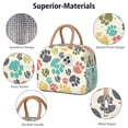 thumbnail image 4 of Artistic Dog Print Lunch Tote - Thermal Insulation & Leakproof with Floral Dog Design, Sturdy Metal Zipper for Longevity, 4 of 5