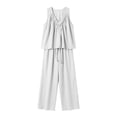 thumbnail image 6 of Women's Summer Solid Color V Neck Shirt Top With Pocket Casual Shorts Set, 6 of 6