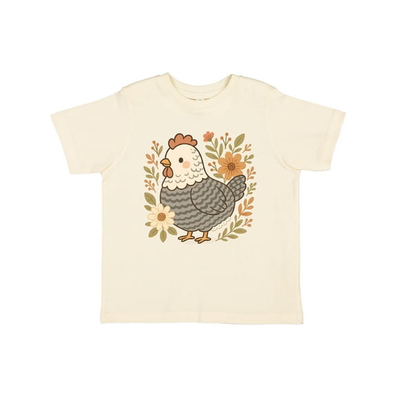 Inktastic Chicken Flowered Cottagecore Girls Toddler T-Shirt