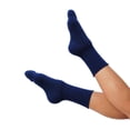 thumbnail image 4 of COUVER Women’s Fuzzy Fleece Cabin Slipper Socks, Navy, Size 5–9, 3 Pairs, 4 of 7