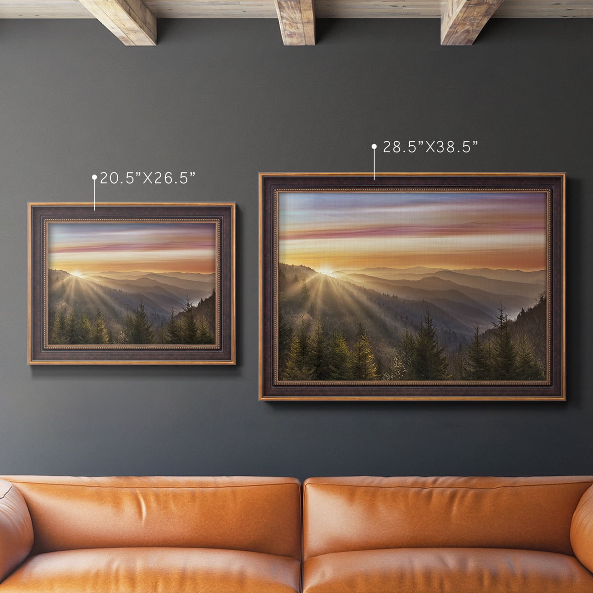Smokey Sunrise Premium Framed Canvas- Ready to Hang
