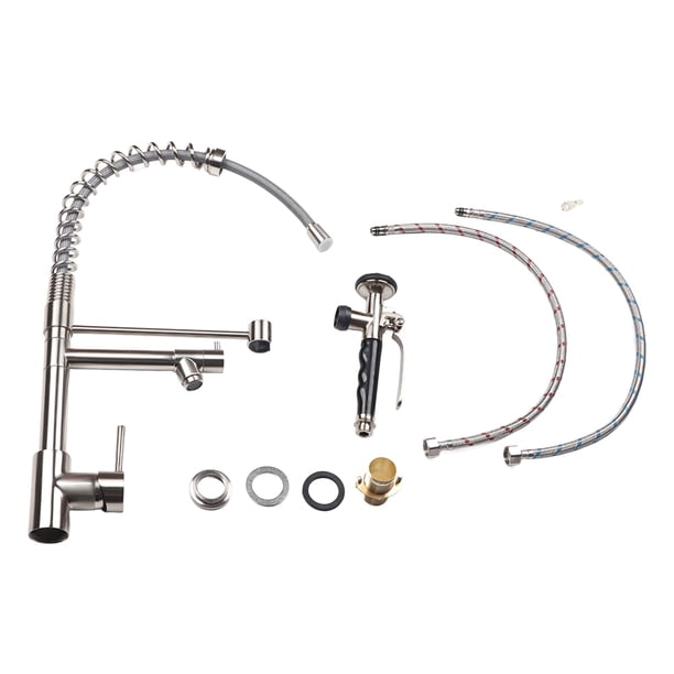 Grifo extraíble de cocina para el hogar, grifo de agua fría y caliente, grifo de lavabo, tipo cepillado