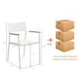 thumbnail image 4 of 6 Pieces Outdoor Dining Chairs Patio Chairs Set of 6 with Armrests Aluminum Stackable Chair,White, 4 of 6