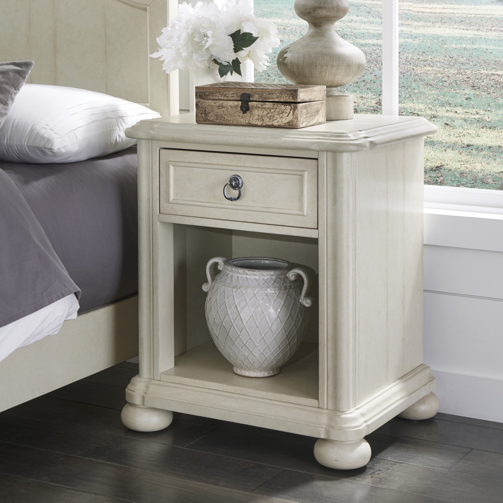Homestyles Provence OffWhite Nightstand