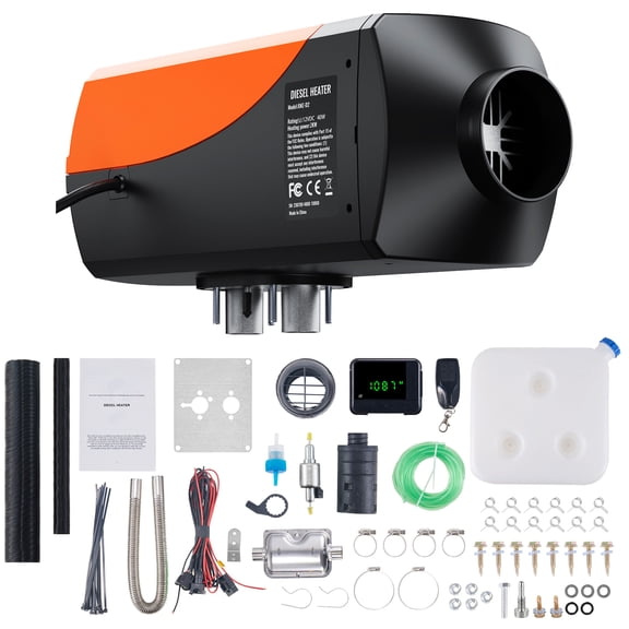 KFFKFF Diesel Air Heater, 12V 2KW Diesel Heater with Remote Control and LCD Display, 10L Fuel Tank Diesel Parking Heater, Rapid Heating for RV Trailer Camper Van Boat And Indoors