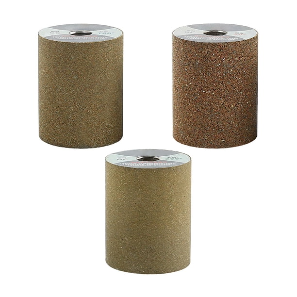 Juego de 3 muelas cilíndricas para amoladora tipo 100, rueda de lijado abrasiva, cabezal de pulido resistente al desgaste