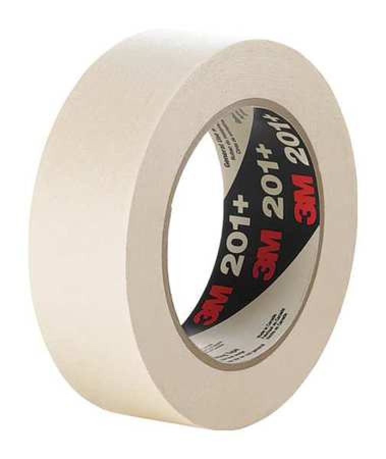 3M 201+ Masking Tape,Tan,17/8 in. W,4.4 mil